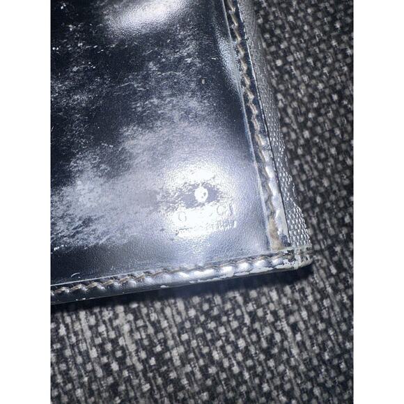 GUCCI Silver Canvas Leather Snap Multi-Compartment Long Wallet - Picture 6 of 10